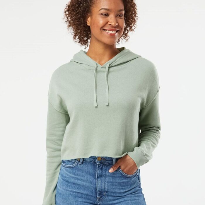 Women’s Lightweight Crop Hooded Sweatshirt Thumbnail