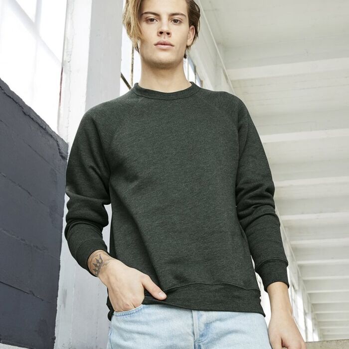 Unisex Sponge Fleece Raglan Crewneck Sweatshirt Thumbnail
